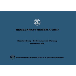 ZF A-216-J Regelktaftheber Beschreibung, Reparatur, Ersatzteile
