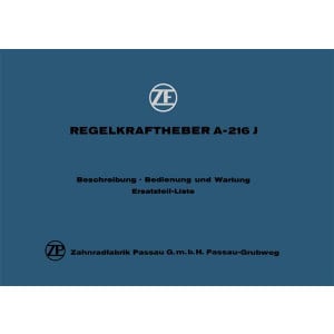 ZF A-216-J Regelktaftheber Beschreibung, Reparatur, Ersatzteile