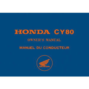 Honda CY80 Owners Manual