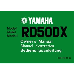 Yamaha RD50DX Bedienungsanleitung