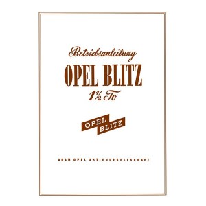 Opel Blitz 1,5 t, Betriebsanleitung