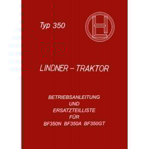 Lindner BF350 Betriebsanleitung und Ersatzteilkatalog