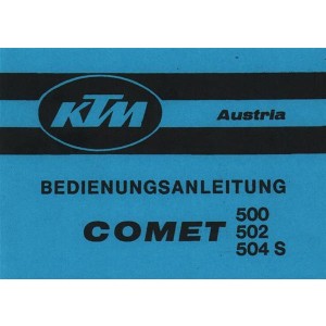 KTM Comet 500, 502, 504 S, Bedienungsanleitung