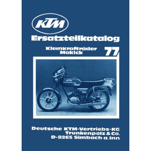 KTM Motorfahrzeugbau Cross 50 MS, 50 RST, MS, Mss, RSL mit Sachs-Motor 501/4BKF (D), Fahrgestell 125 RS, Ersatzteilkatalog