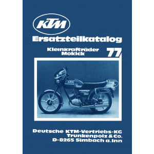 KTM Motorfahrzeugbau Cross 50 MS, 50 RST, MS, Mss, RSL mit Sachs-Motor 501/4BKF (D), Fahrgestell 125 RS, Ersatzteilkatalog