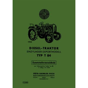 Steyr 84 Traktor Zusatz-Ersatzteilkatalog
