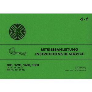 Steyr 991, 1291, 1491, 1891, (201-280 PS), Betriebsanleitung