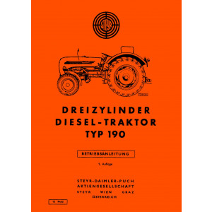 Steyr 190 Traktor Betriebsanleitung