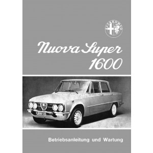 Alfa Romeo Nuova Giulia Super 1600 Betriebsanleitung
