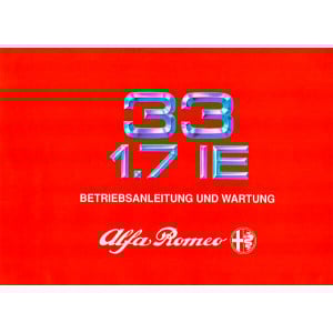 Alfa Romeo 33 1.7 IE, Betriebsanleitung