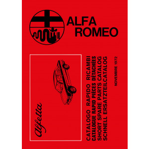 Alfa Romeo Alfetta Catalogo rapido per ricambi originali