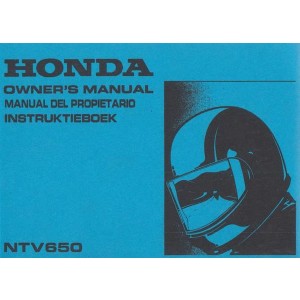 Honda NTV 650 Owner's Manual