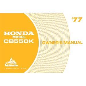 Honda CB550K Owner's Manual