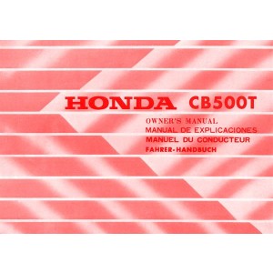 Honda CB500T Fahrerhandbuch