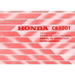 Honda CB500T Fahrerhandbuch