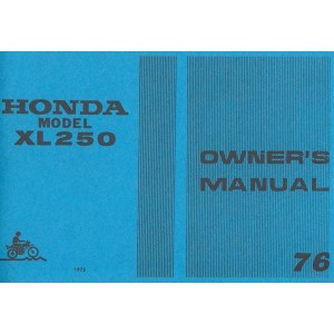 Honda XL250 Owner's Manual