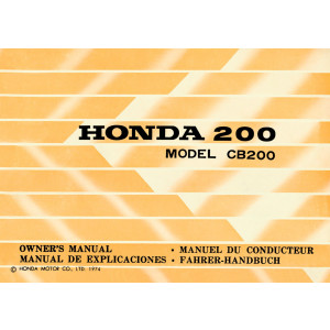 Honda CB200 Fahrerhandbuch