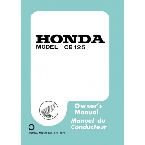 Honda CB125 Owners Manual