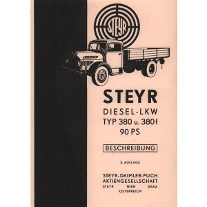 Steyr Typ 380 und 380 f, Betriebsanleitung