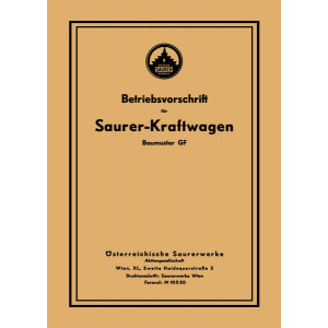 Saurer GF (Österreich), kombinierte Betriebsanleitung und Ersatzteilkatalog