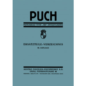 Puch Motorrad Type 500 Zweizylinder Ersatzteilkatalog