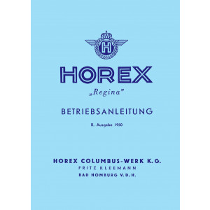 Horex Regina 1 Betriebsanleitung