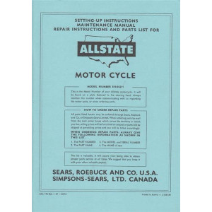 Allstate 175 De Luxe - Owners Manual, Repair Manual, Spare-parts Catalog