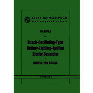 Puch 250 SGA/SGSA Manual for Battery-Lighting-Ignition