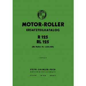 Puch Motorroller R 125 und RL 125, Ersatzteilkatalog
