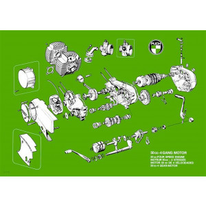 Puch 4-Gang-Motor Monza Poster