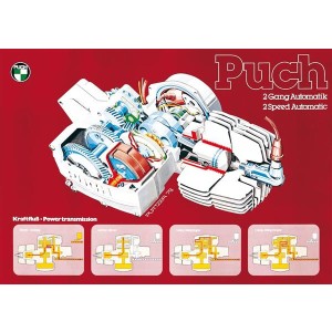Puch 2-Gang-Automatik Motor Original Poster