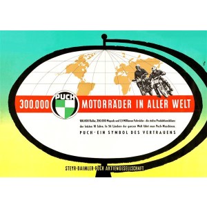 Puch Motorräder in aller Welt Poster