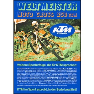 KTM Motorfahrzeugbau Moto Cross WM 250 ccm Poster