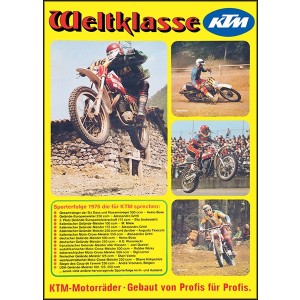 KTM Motorfahrzeugbau Moto Cross 1975 Poster