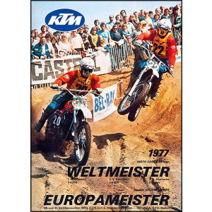 KTM Motorfahrzeugbau Moto Cross Weltmeister 1977 Poster