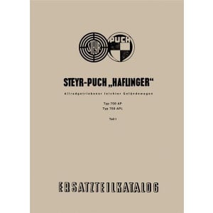 Puch Haflinger AP und APL, Ersatzteilkatalog Teil 1