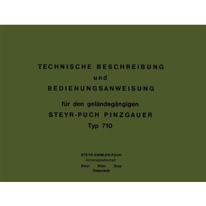 Puch Pinzgauer Typ 710, ö.Bundesheer, kurzgefasste Betriebsanleitung