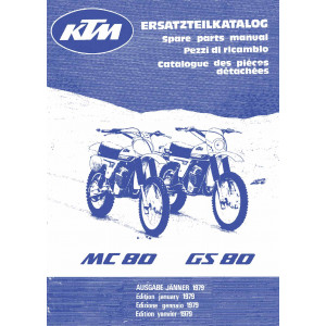 KTM Motorfahrzeugbau MC 80, GS 80 Ersatzteilkatalog