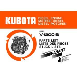 Kubota V1200-B Stationärmotor Ersatzteilliste