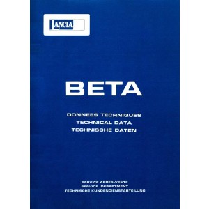 Lancia Beta 1400, 1600, 1800, Technische Daten