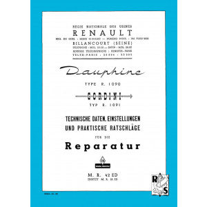 Renault Dauphine Typ R 1090 und R 1091 Reparaturanleitung