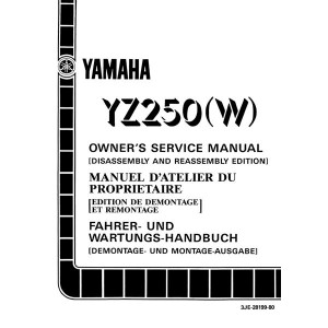 Yamaha YZ 250 (W) Fahrer- und Wartungs-Handbuch,