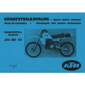 KTM Motorfahrzeugbau 250 MX `83, nur Fahrgestell, Ersatzteilkatalog