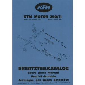 KTM Motorfahrzeugbau Motor 250/II, Moto Cross 5-Gang, Enduro 6-Gang, Ersatzteilkatalog