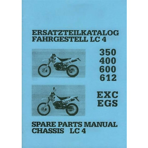 KTM Motorfahrzeugbau LC4, 350, 400, 600, 612, EXC, EGS, Ersatzteilkatalog Fahrgestell