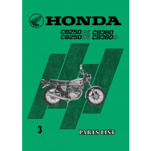 Honda  CB250G5 CB250K5 CB360 CB360G Parts List