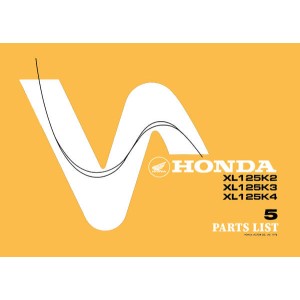 Honda XL125K2 XL125K3 XL125K4 Parts List