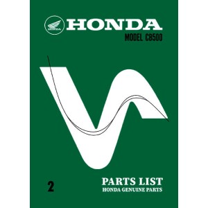 Honda CB500 Parts List