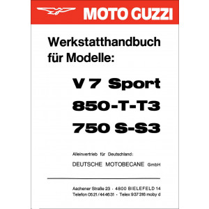 Moto Guzzi V7 Sport, 850-T/T3, 750S/S3 Reparaturanleitung
