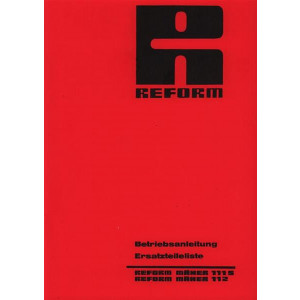Reform RM 111 S und 112 Betriebsanleitung und Ersatzteilliste